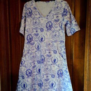 SVAHA /ROSALIND DRESS WOMEN IN SCIENCE A-LINE WAIST SEAM COTTON ADULT,  SZ M